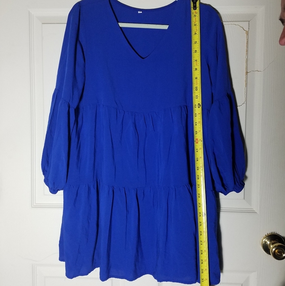 SOLD BOHO oversized blue/purple dress small - Picture 6 of 7